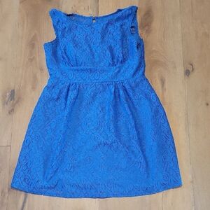 Dress Barn Blue Lace Dress Plus Size 16